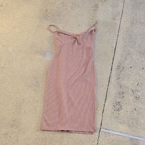 Elegant Pink Striped Dress
